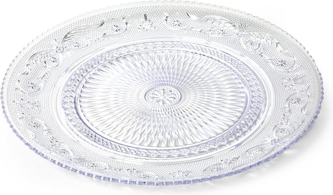 Plasticforte Onbreekbare Dinerborden - kunststof - kristal stijl - transparant - D31 cm