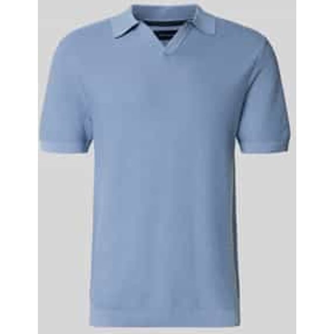Gebreid shirt met Polokraag en V-hals