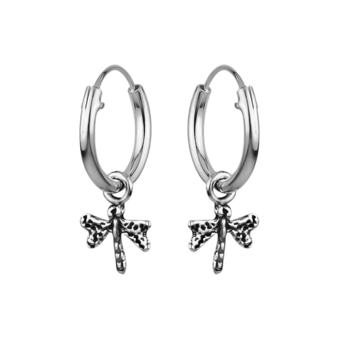 WeLoveSilver - zilveren oorringen - libelle ontwerp - 925 zilver