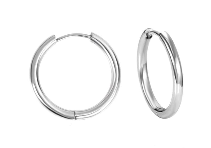 Stalen Oorbellen - Oorringen Heren - Edelstaal – 15mm