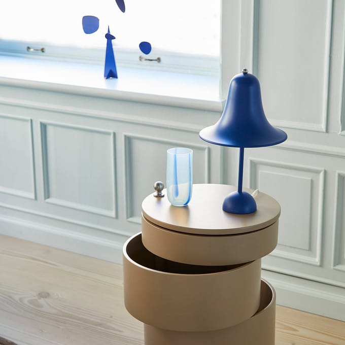 VERPAN Pantop tafellamp blauw mat