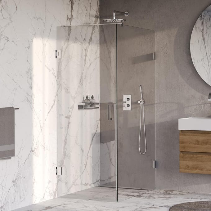 Brauer Void - Douchecabine met Draaideur - Helder Glas - 80x120x200 cm - incl. Glascoating - Chroom