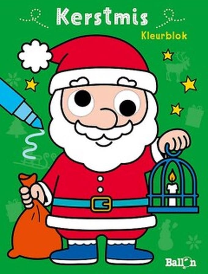 Kerstmis - Kleurblok (met bewegende oogjes)