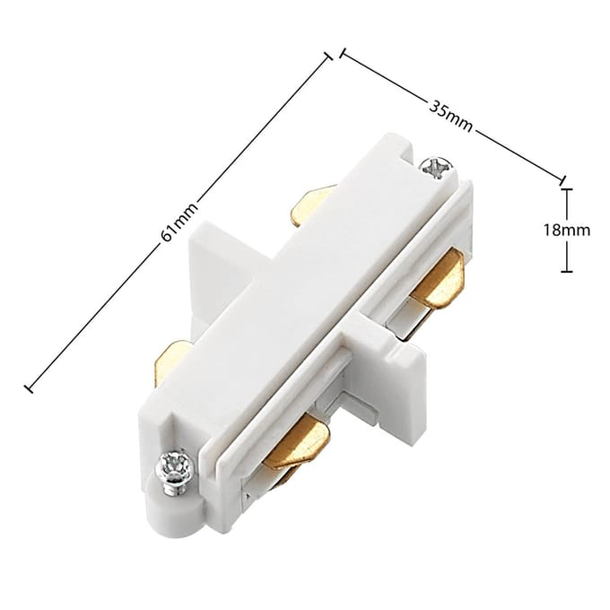 Lindby langsconnector Linaro, wit, 1-fasensysteem