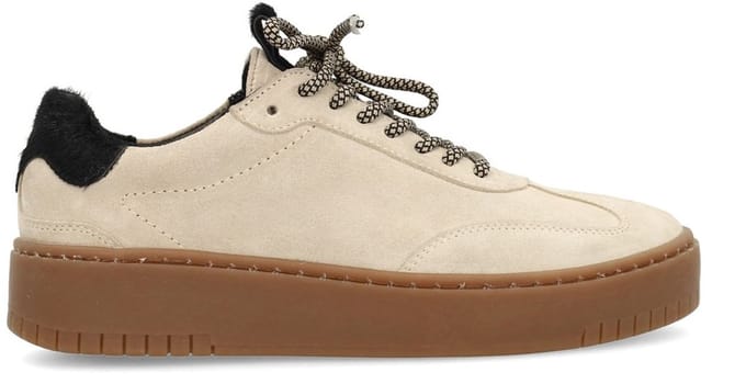 Sacha - Dames - Beige suède sneakers - Maat 42