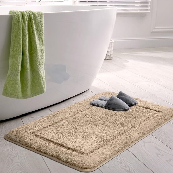 Zachte Antislip en Waterabsorberende Microvezel Badmat Grijs 60 x 90 cm