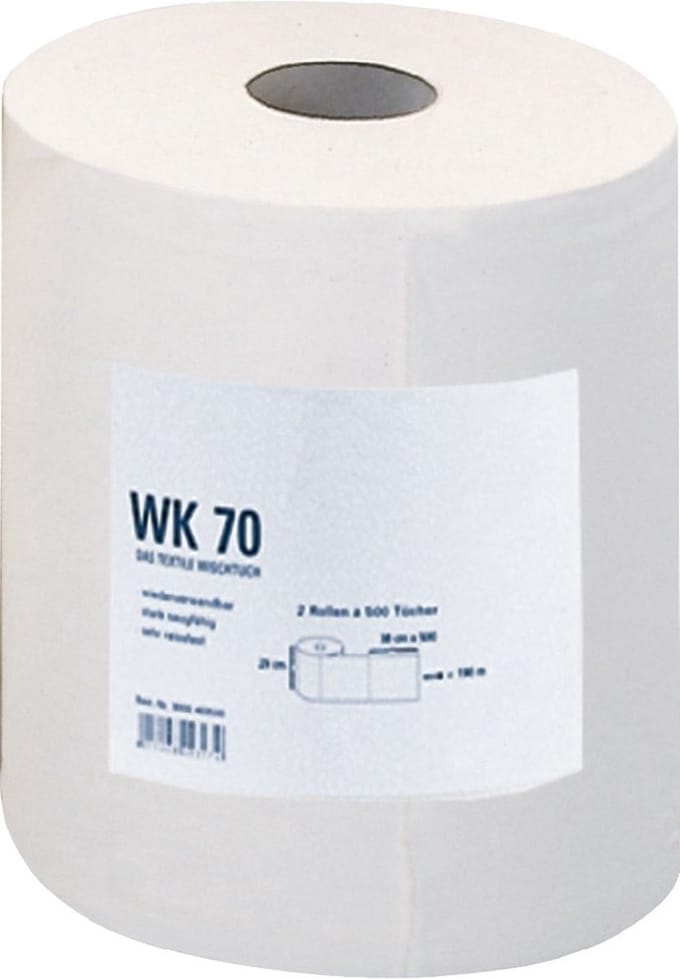 Promat poetsdoek WK70 rol - 380mm - 500 doeken - wit
