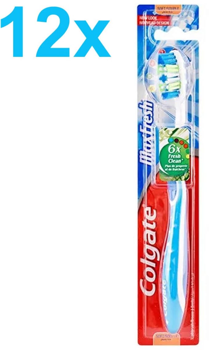 Colgate - Tandenborstel - MaxFresh - Soft - 12 Stuks | Voordeelverpakking
