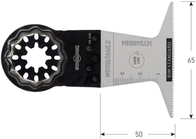 BIM STARLOCK INVALZAAGBLAD TYPE MTS65BI, 65X50 MM