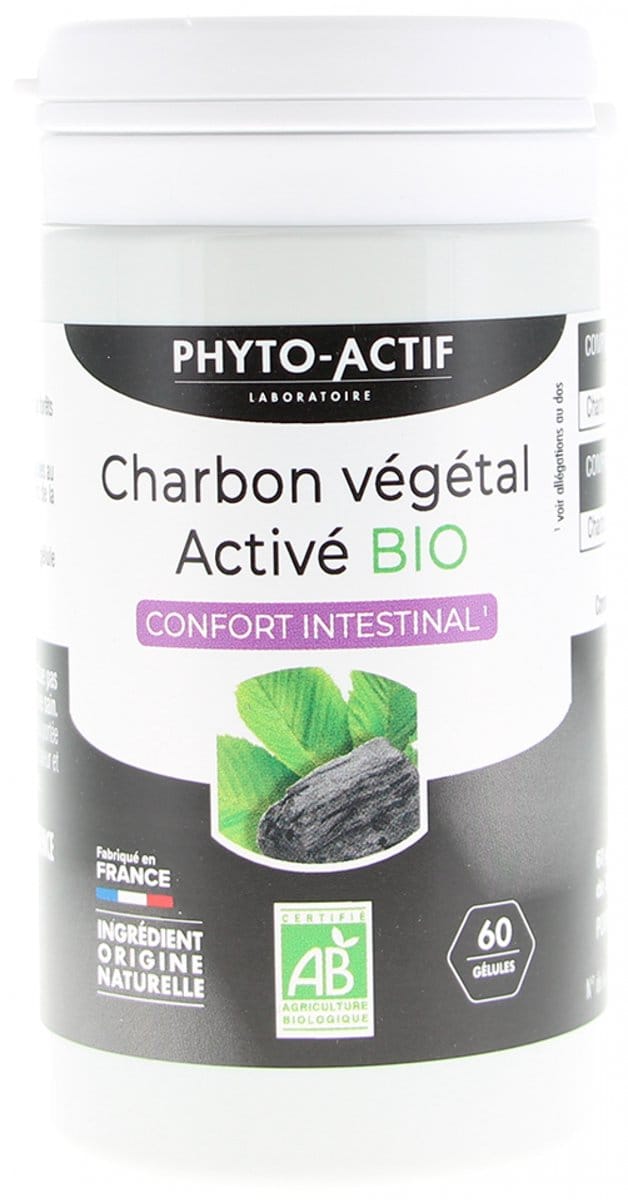 Phyto-Actif Geactiveerde Plantaardige Kool Biologisch Darmcomfort 60 Capsules