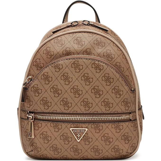 GUESS vrijetijdsrugzak rugzak Manhattan II Backpack Latte Logo Lichtbruin