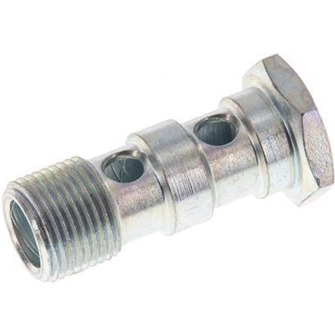 Banjobout 2-weg Verzinkt Stalen G3/8'' Buitendraad 43mm