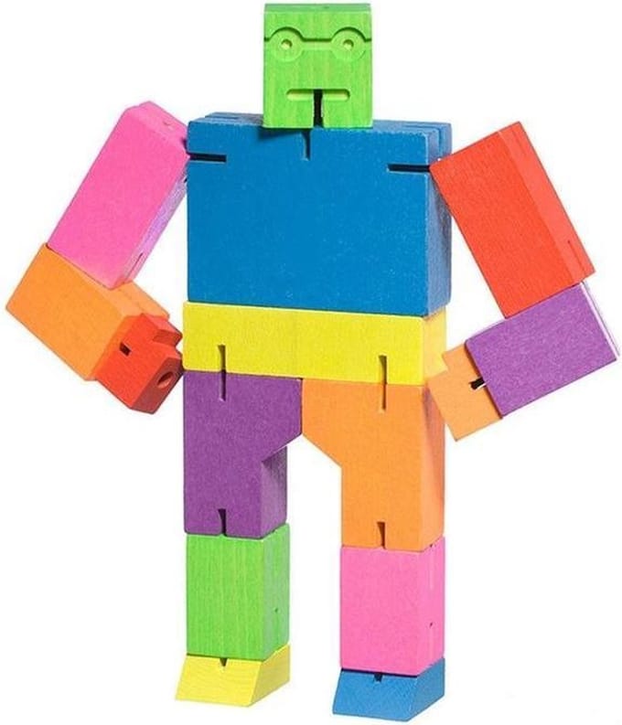 Areaware - Robot Puzzel Cubebot - Small - Multicolor
