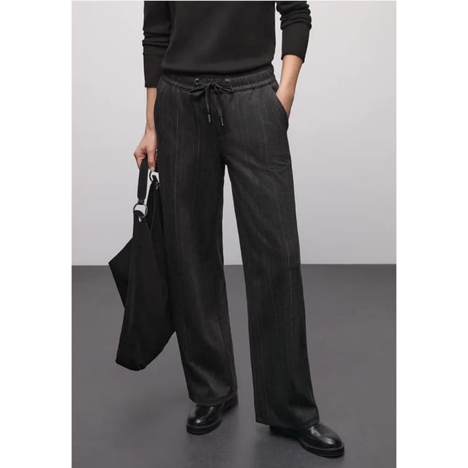 Visgraat jacquard broek