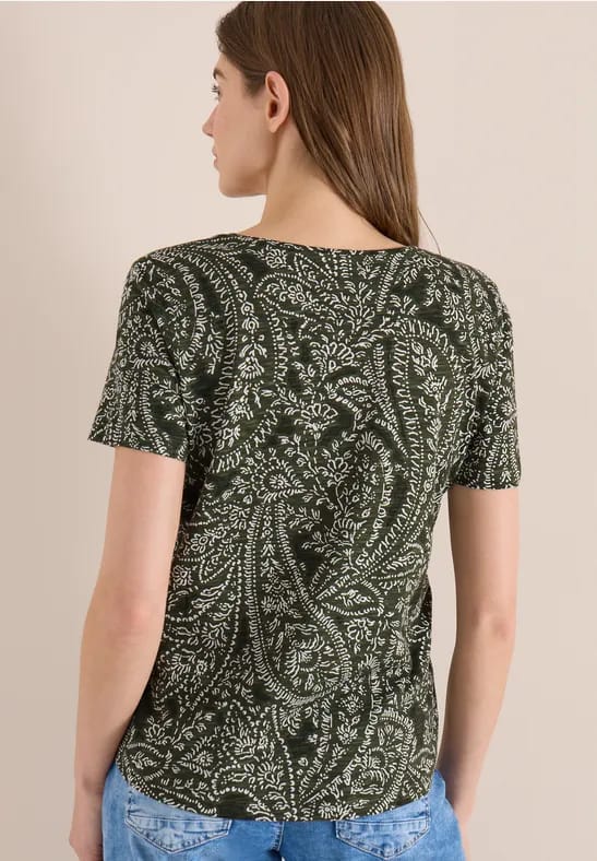 Shirt met ronde hals en minimale opdruk