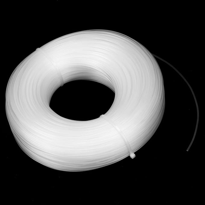 1,6 mm x 175 m Universele Ronde Witte Grasmaaier Trimmerlijn Maaitouw Accessoire