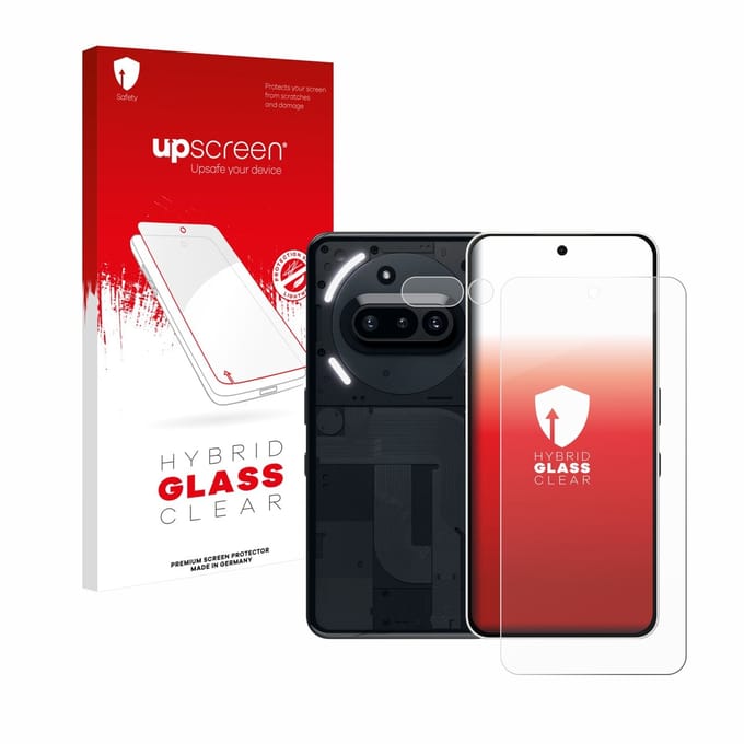 upscreen - Screenprotector voor Nothing Phone (3a) (Voor+Camera) - Folie Beschermfolie Beschermglas transparant