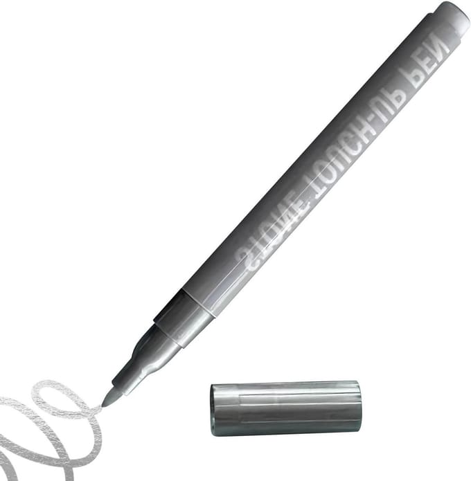 Markeerstift Verfstift - Steen Pen - Grafsteen Herstel - Waterdichte Inkt - 16 cm - Zilver