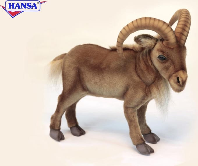 Hansa Pluche geit knuffel - 40 cm - boerderij knuffels - geiten