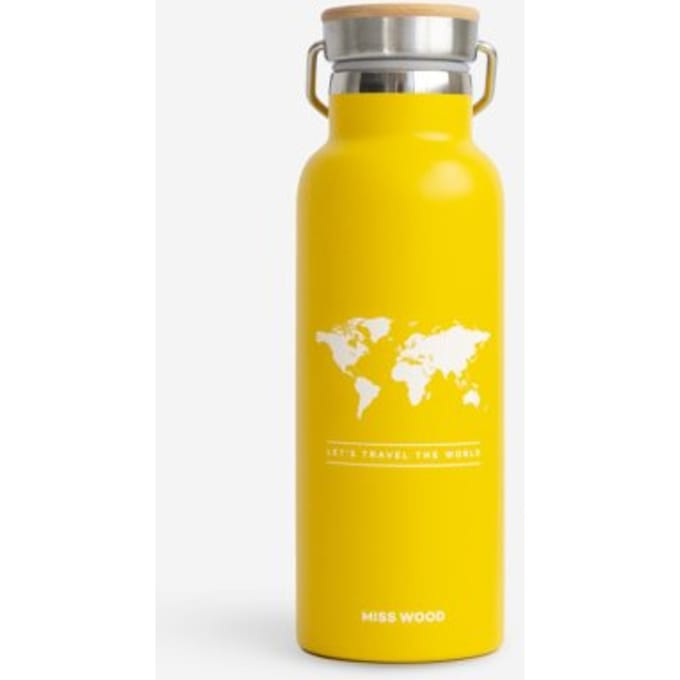 Woody Drinkbus Wereld Geel - Wit