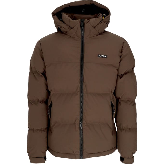 Puffjack voor heren, bruin donsjack