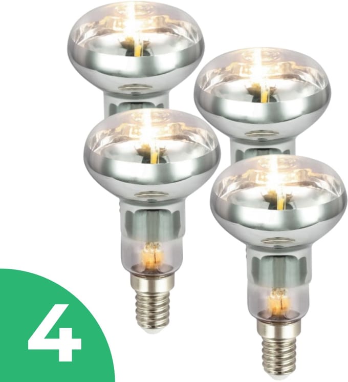 Trixline Reflector Gloeilamp R50 E14 - 25W - Warm Wit Licht (2700K) - 150 lm - 2 jaar - Niet Dimbaar - 4 stuks