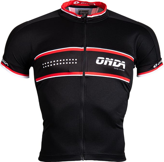 ONDA Fietsshirt korte mouw dames Zwart Rood Wit - Pro - S