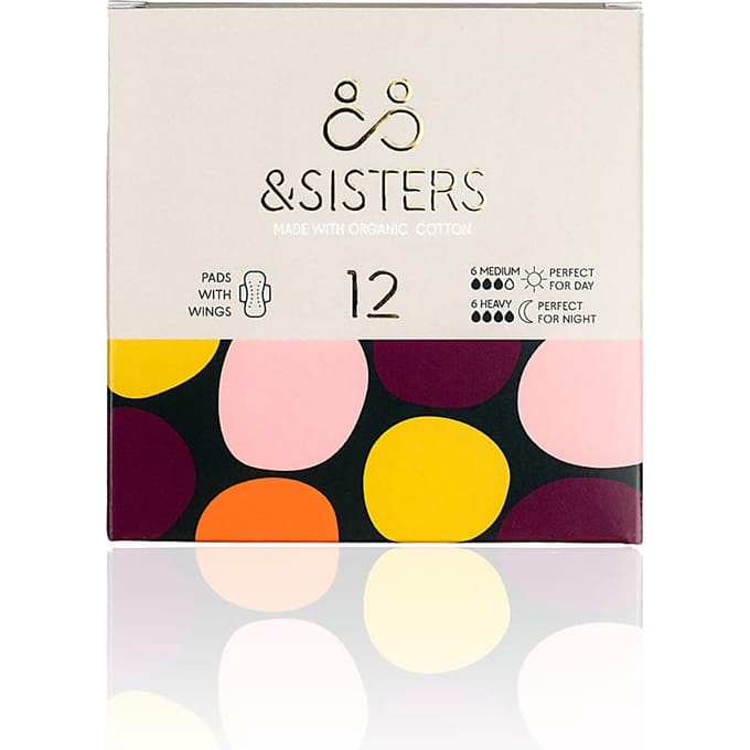 &sisters - Maandverband Met Vleugels - Duopack: Medium + Heavy - 100% biologisch katoen