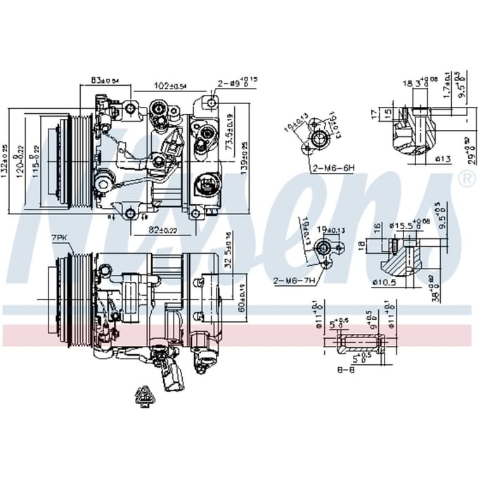 Compressor airconditioning NISSENS 890156