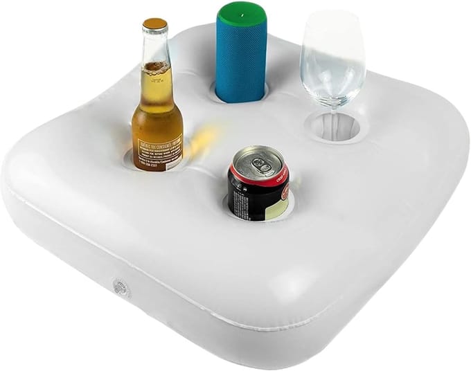 SolidKeus - Set van 4 Opblaasbare Drinkhouders voor het Zwembad
