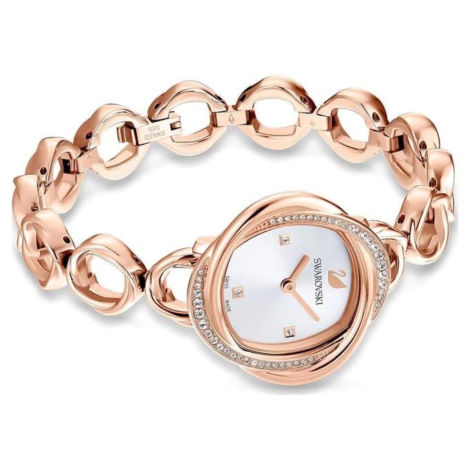 Montre Dame Swarovski 5547626 Fleur en Cristal Argent 30 beige