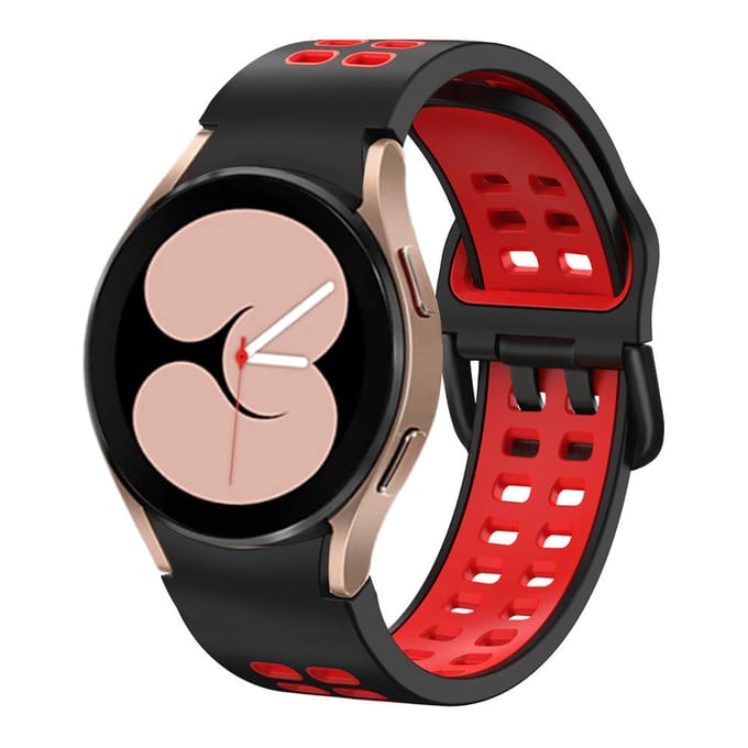 Samsung Galaxy Watch 4 40mm sport square bandje (zwart/rood)