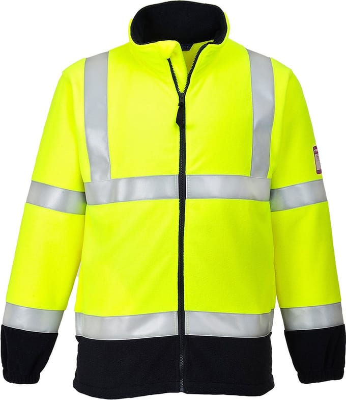 FR31 - Vlamvertragende Antistatische Hi-Vis Fleece Geel maat S