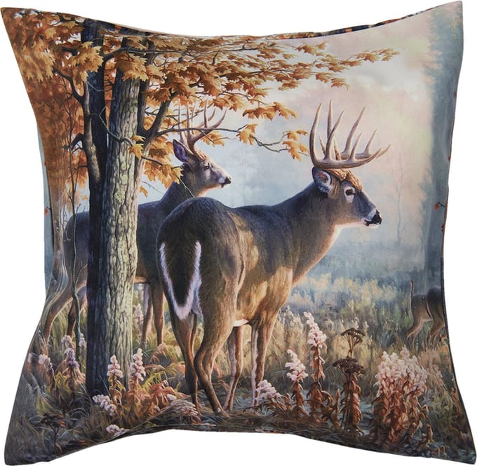 Clayre & Eef Kussenhoes 45x45 cm Bruin Polyester Rendieren