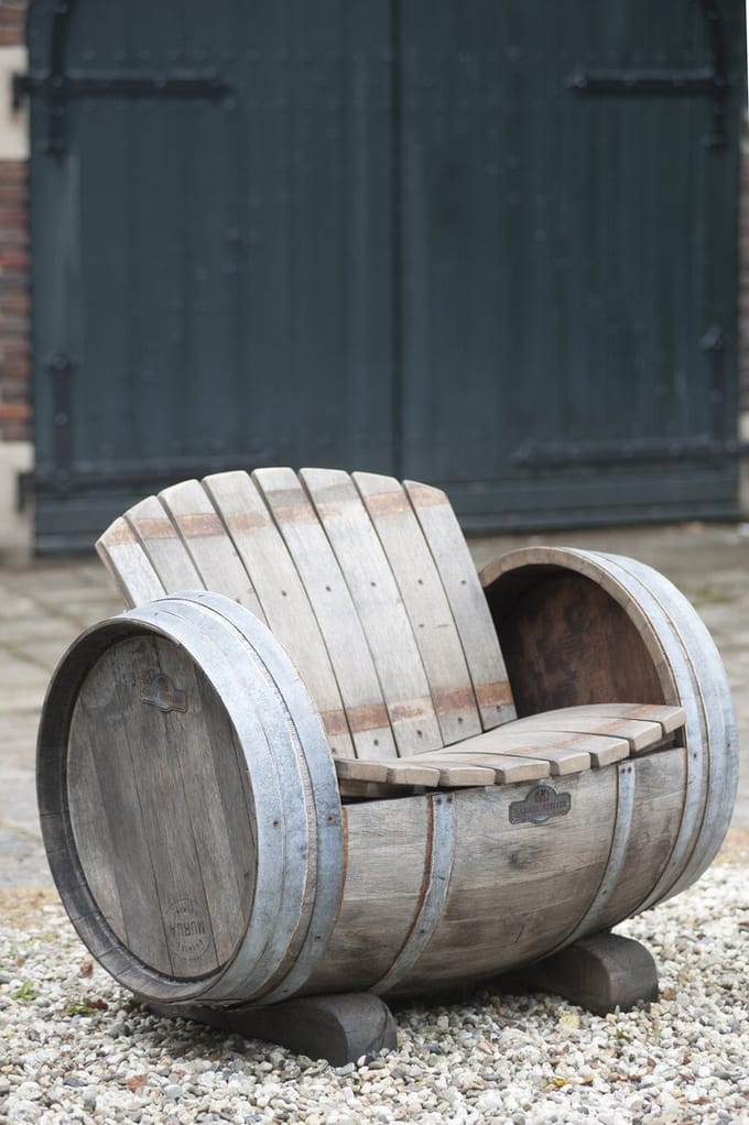Wijnvat Stoel "Brandy" 225l., geborsteld