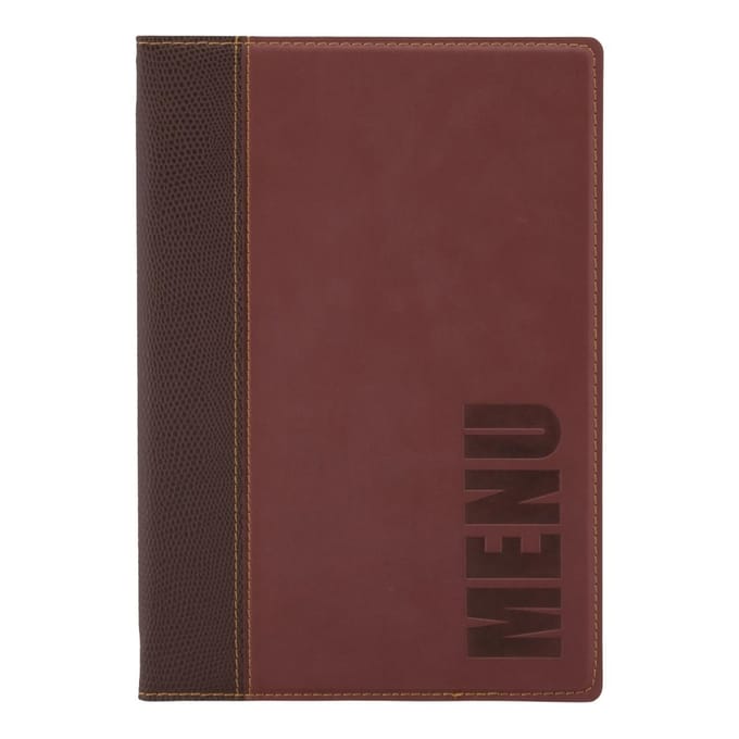 Securit® Menukaart | Menukaart map A5 Trendy - wijnrood