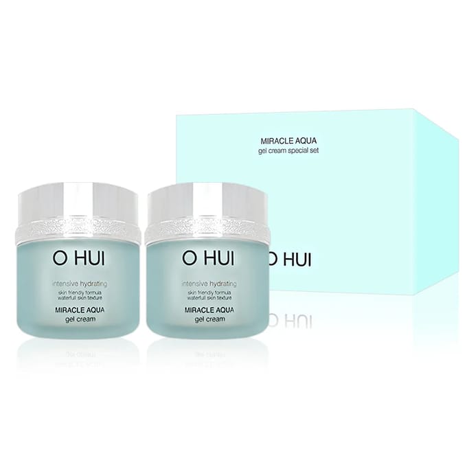 O HUI Miracle Aqua Gel Crème Set 50ml+50ml + WILLEKEURIG GESCHENK white