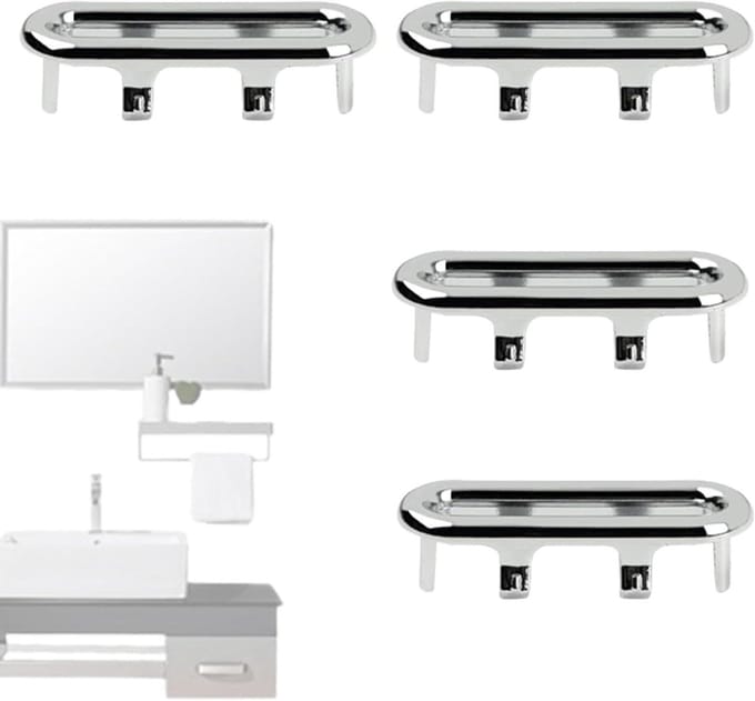 Overloopafdekking Bad - Reserve Badstop - Badkamer Reparatie - Eenvoudige Installatie - 4 stuks - Plat
