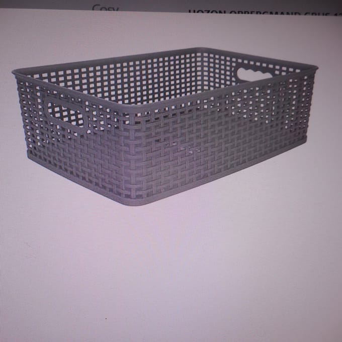 Hozon Opbergmand Grijs 12l 40x26,5xh12,5cm