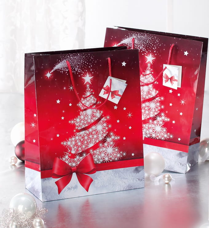 Cadeau-zak 'Sparkling Tree', groot