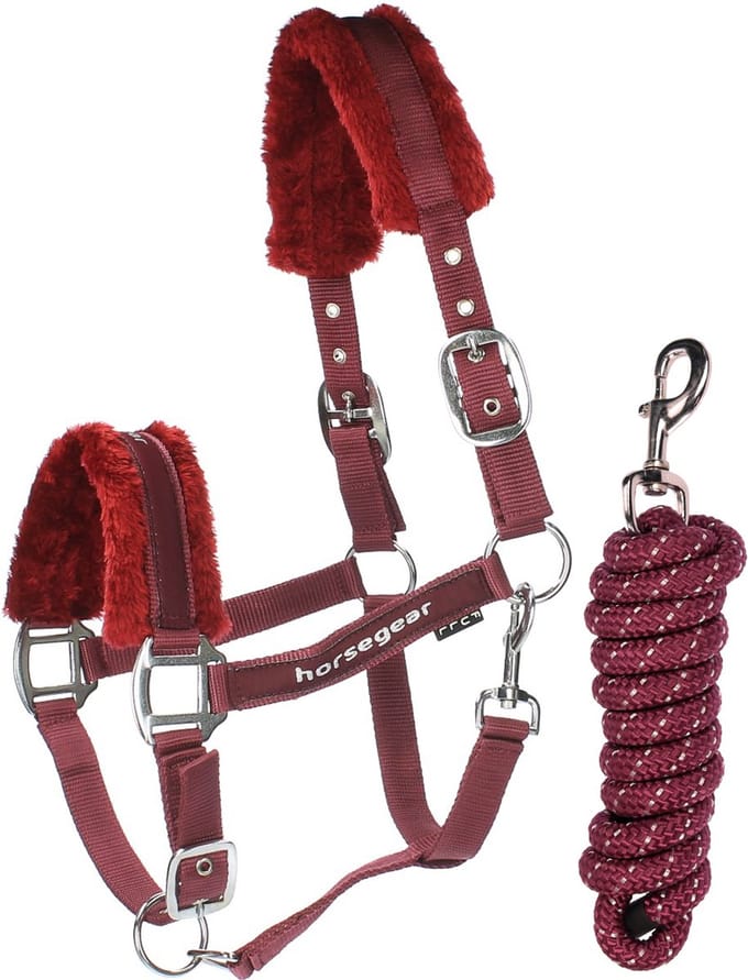 Horsegear Halsterset Horsegear Reno Donkerrood