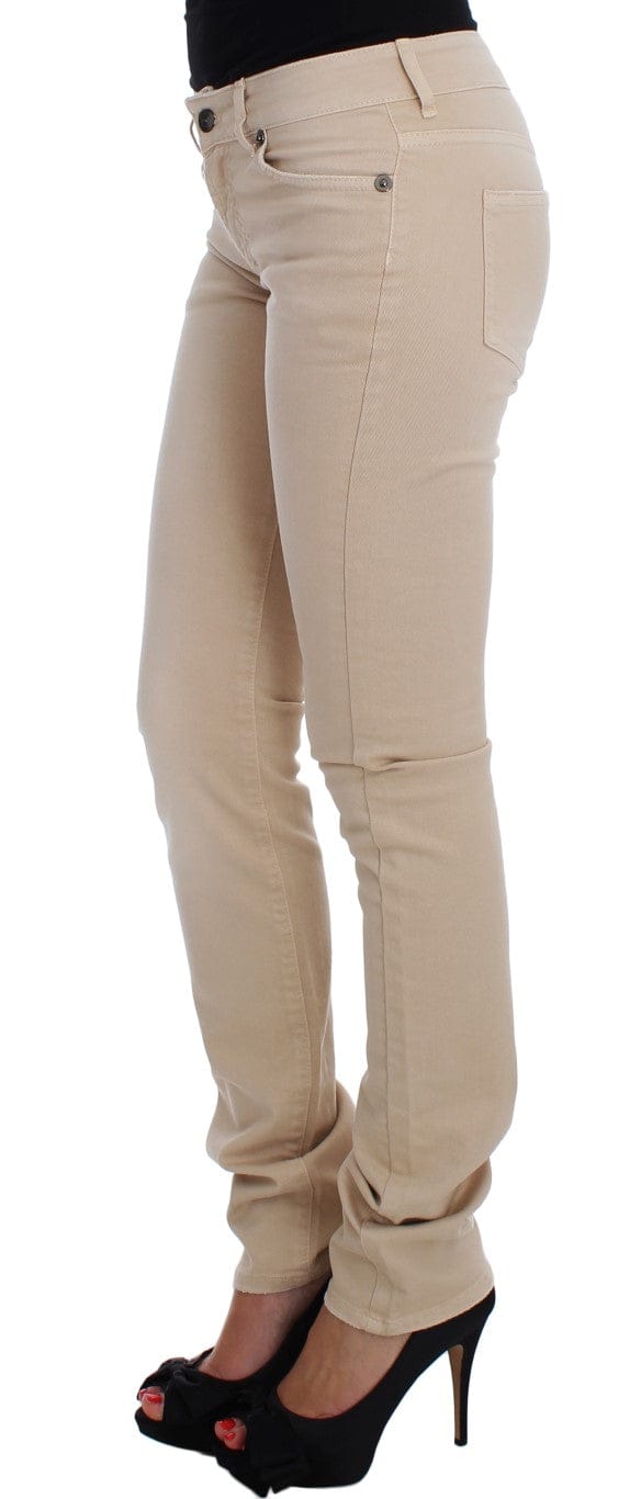 Cavalli Beige Was Slim Fit Katoenen Stretch Jeans