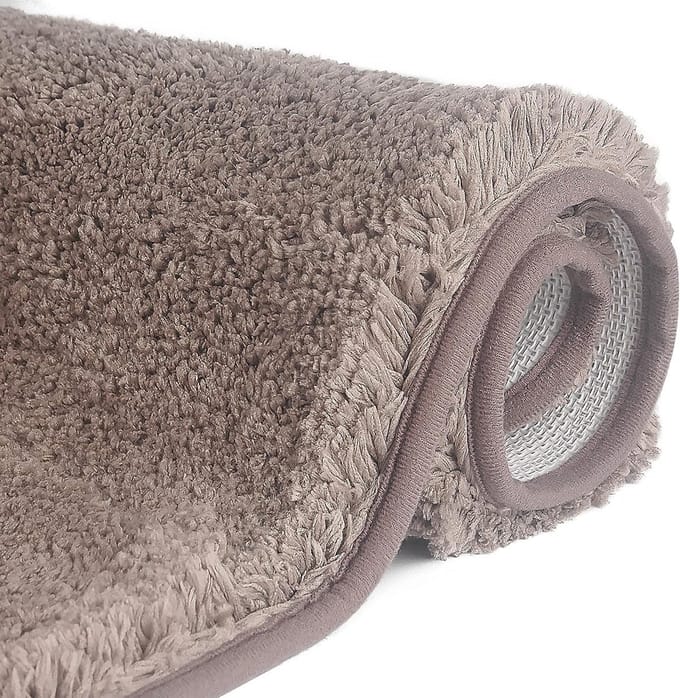 Badmat, antislip, hoogpolig, machinewasbaar, waterabsorberend en zachte microvezels, 60x90 cm