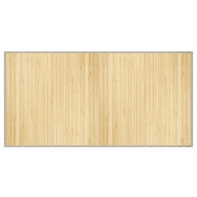 vidaXL - Vloerkleed - rechthoekig - 100x200 - cm - bamboe - lichtnaturel