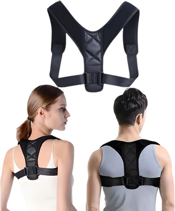 Goodli Postuur Corrector - Maat S - Schouder en Bovenrug - Verstelbare Houding Corrector - Zwart