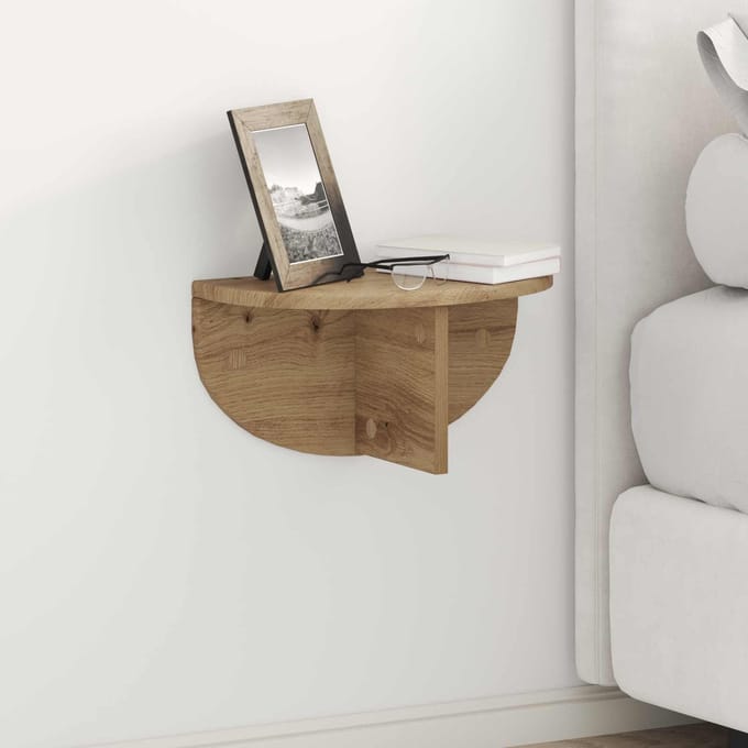 vidaXL - Wandplank - Muurmontage - Artisan - Eiken - 38 - x - 19 - x - 19 - cm