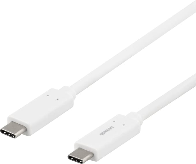 Deltaco USBC-1059M USB-kabel USB 3.2 Gen 2 (3.1 Gen 2) 1 m 5 Gbit/s Wit