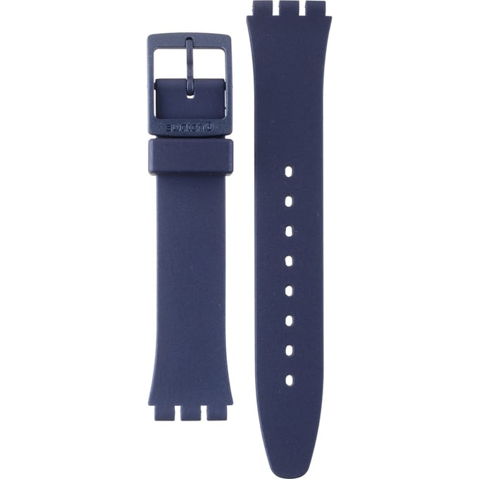 Swatch Plastic - Originals Medium (34mm) /Access/Solar/Musicall/Stop - G/SK/SL/SR/SS/SO28 AGN416 GN416 Silver In Blue Horlogeband