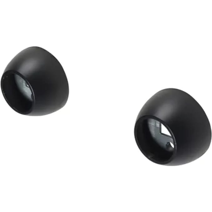 Decomode - Gordijnsteun - Metaal - Zwart - Dia. 20mm - 2 Stuks – Steun In De Dag Halfrond