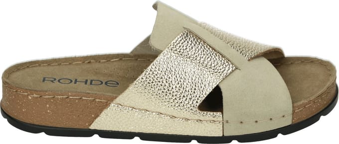 Rohde 5410 - Dames slippers - Kleur: Wit/beige - Maat: 37